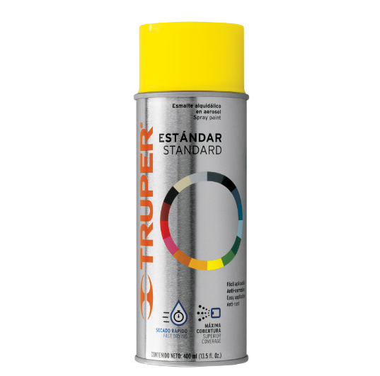 Pintura en aerosol, amarillo canario,bote tradicional,400ml