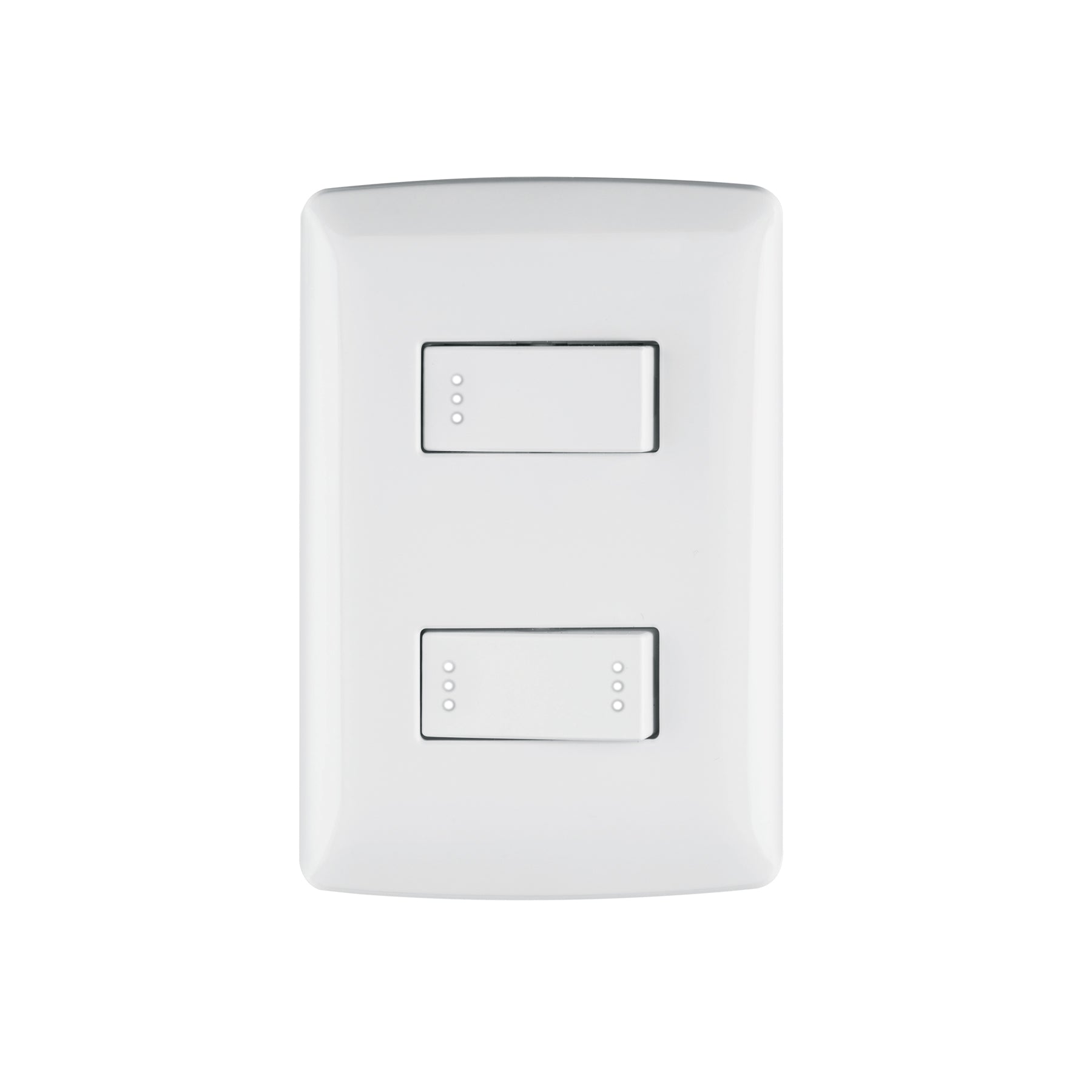 Placa armada 1 interruptor 1 escalera,blanco, linea Italiana