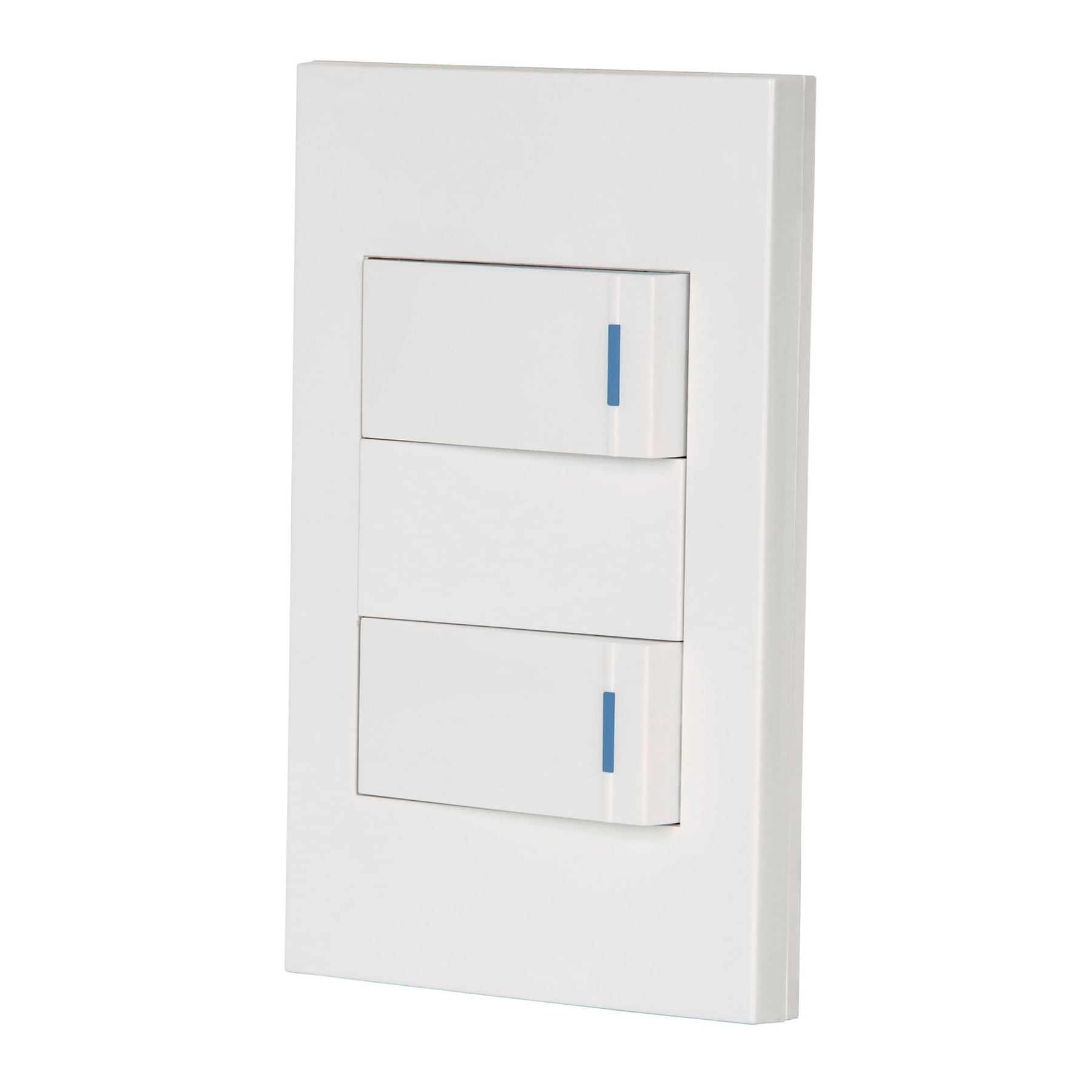 Placa armada 2 interruptores, 1 modulo, Espa–ola, blanco