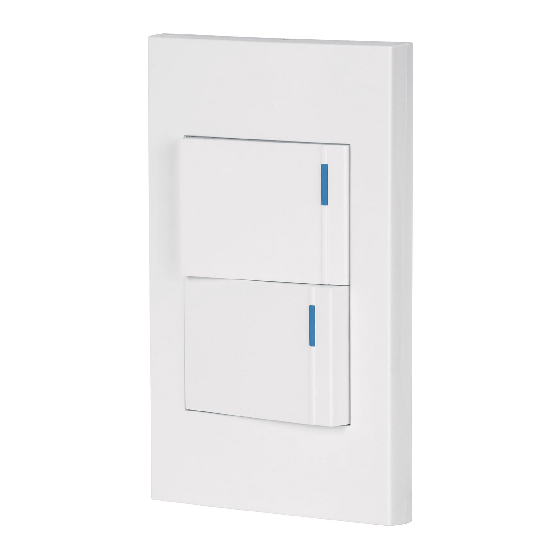 Placa armada 2 interruptores, 1.5 modulos, Espa–ola, blanco