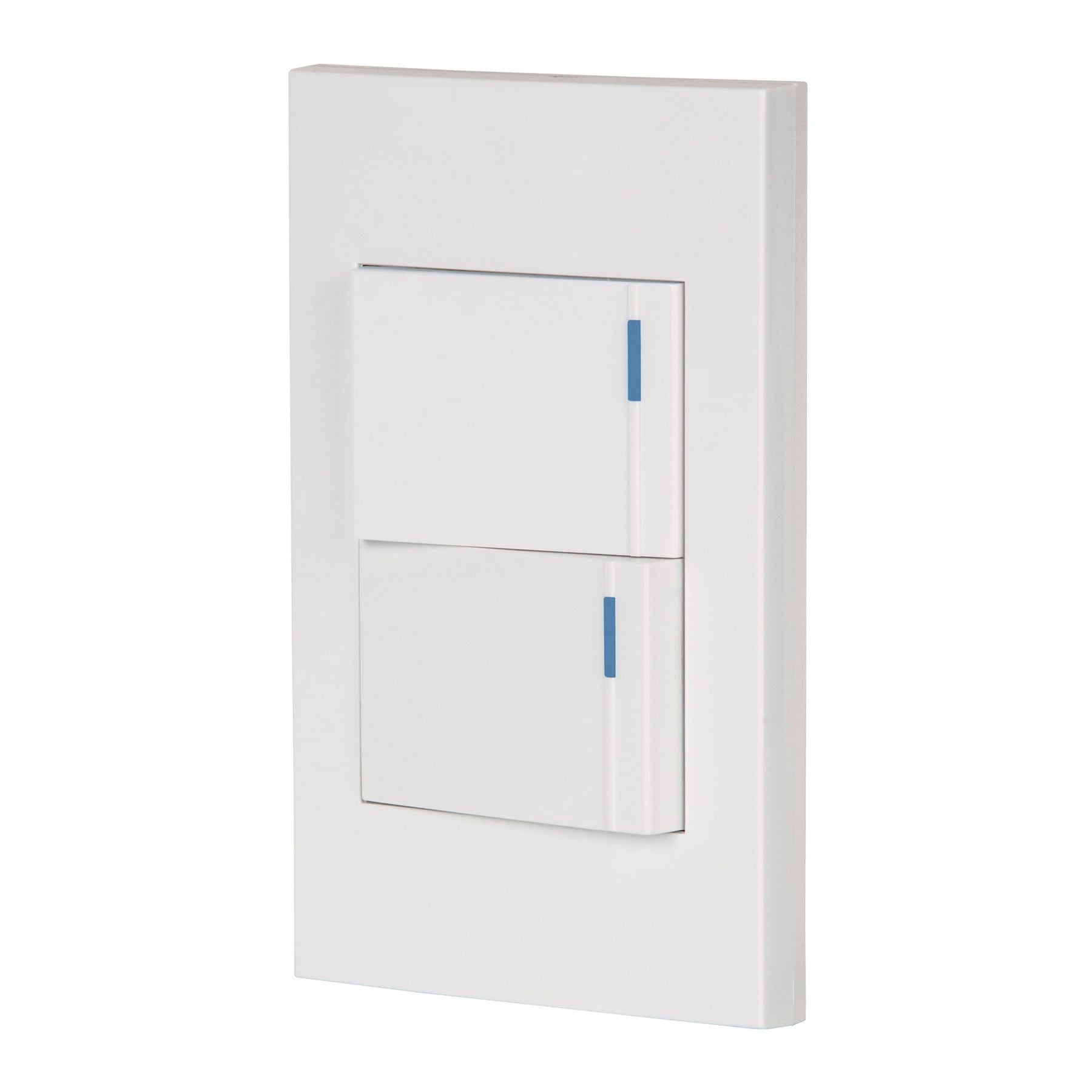Placa armada 2interruptores 1de 3vias,1.5mod,Espa–ola blanco