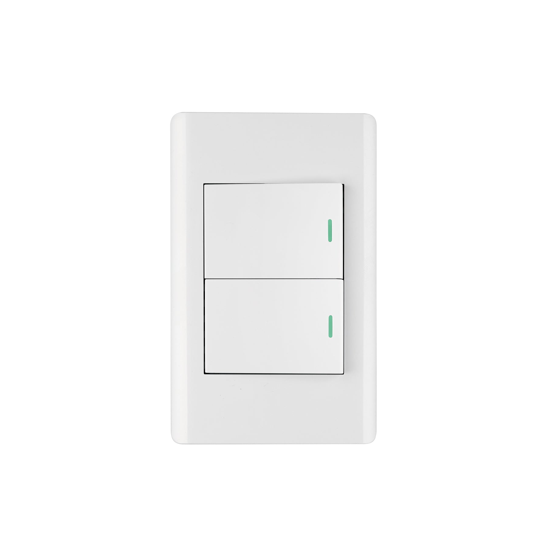 Placa armada blanca 1 interruptor y 1 de 3vias 1.5mod, Lisbo