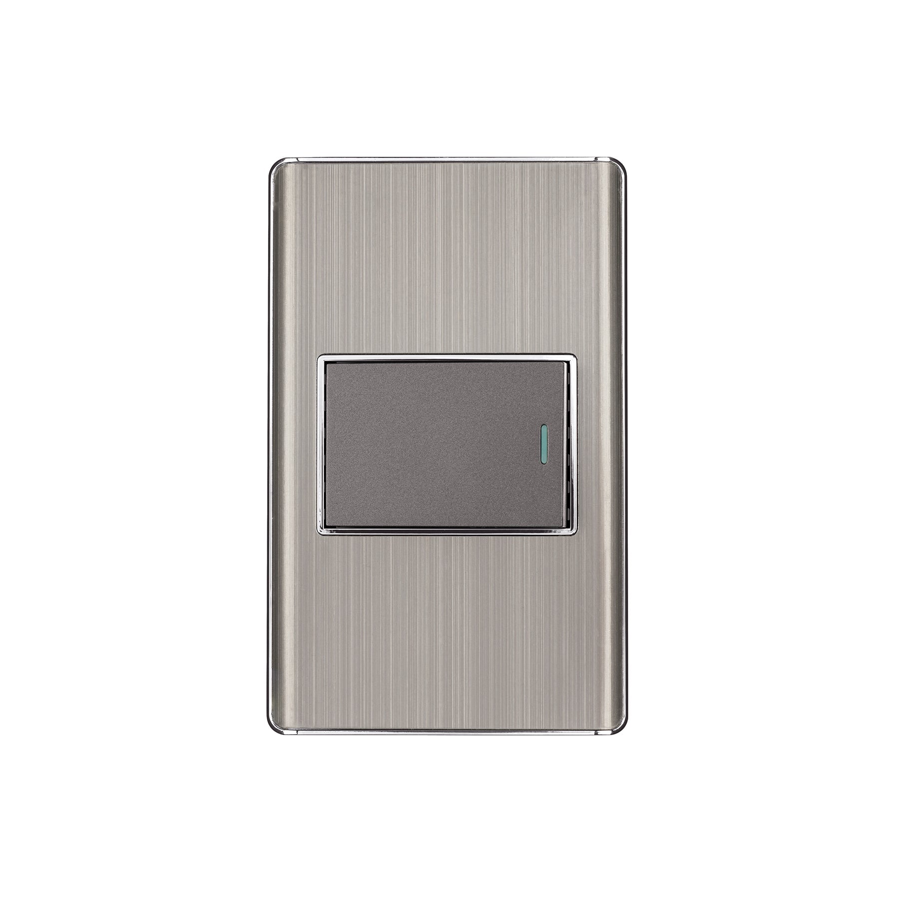Placa armada acero inox 1 interruptor 1.5 modulos, Lisboa
