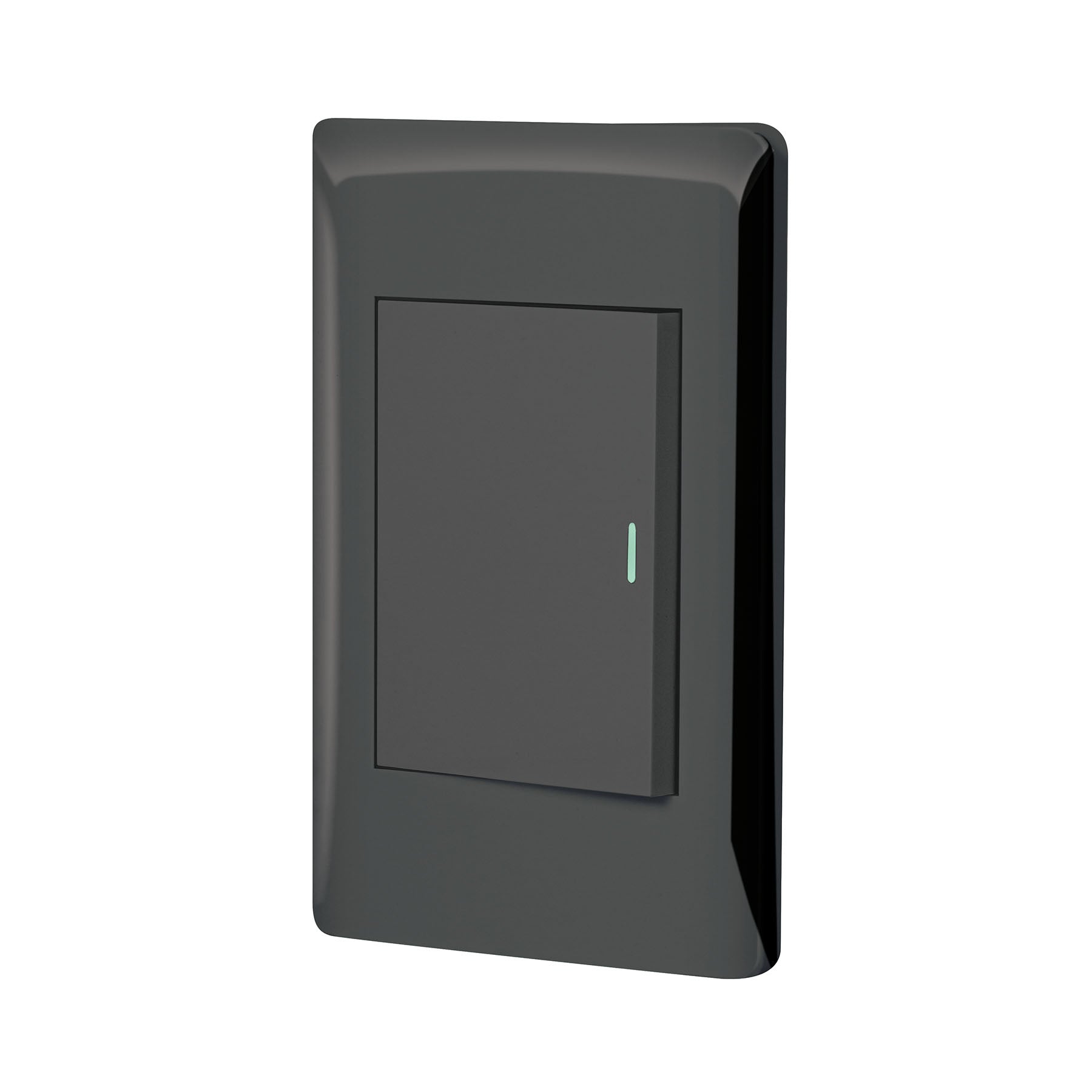 Placa armada negra 1 interruptor 3 modulos, Lisboa, Volteck