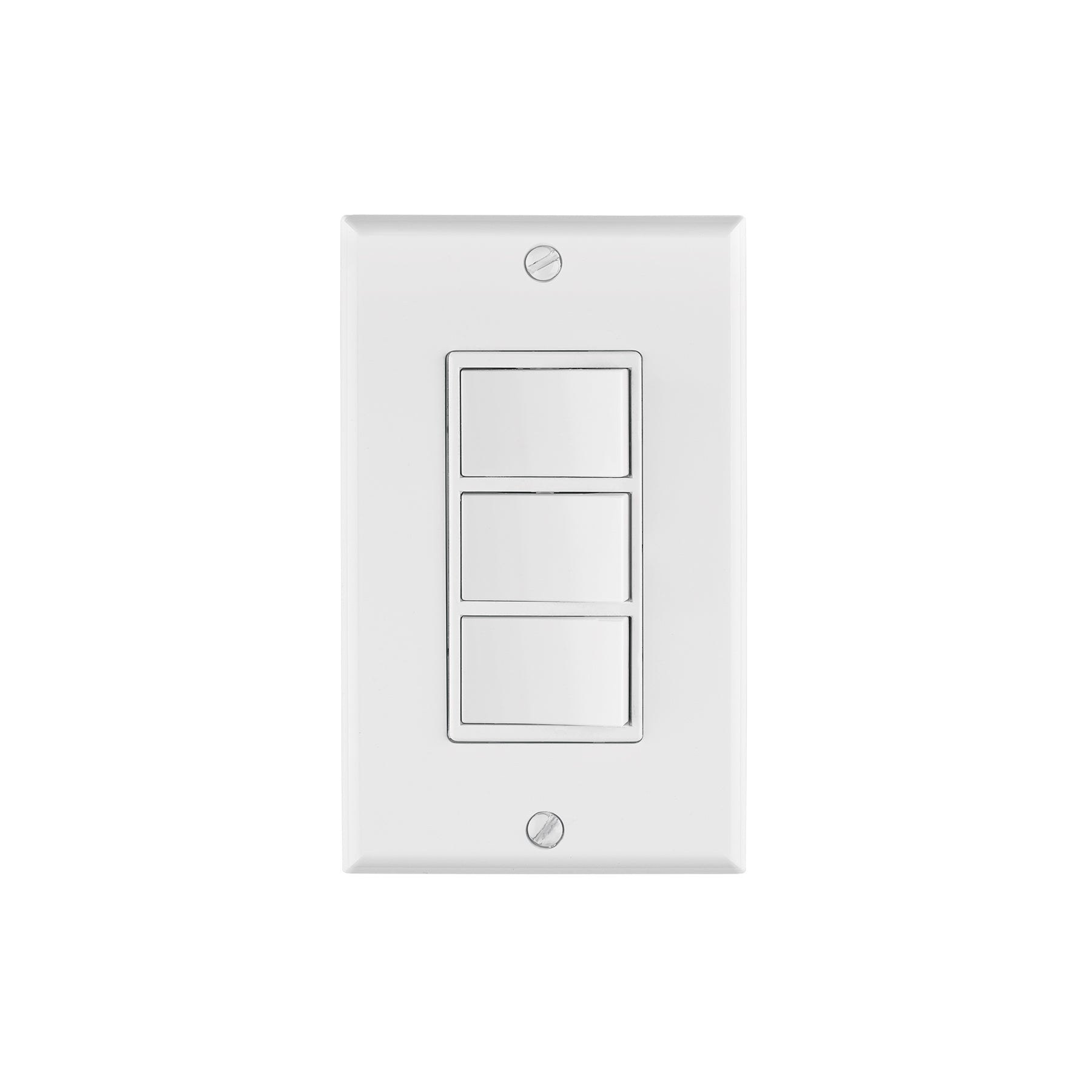 Placa armada con 3 interruptores sencillos, linea Classic