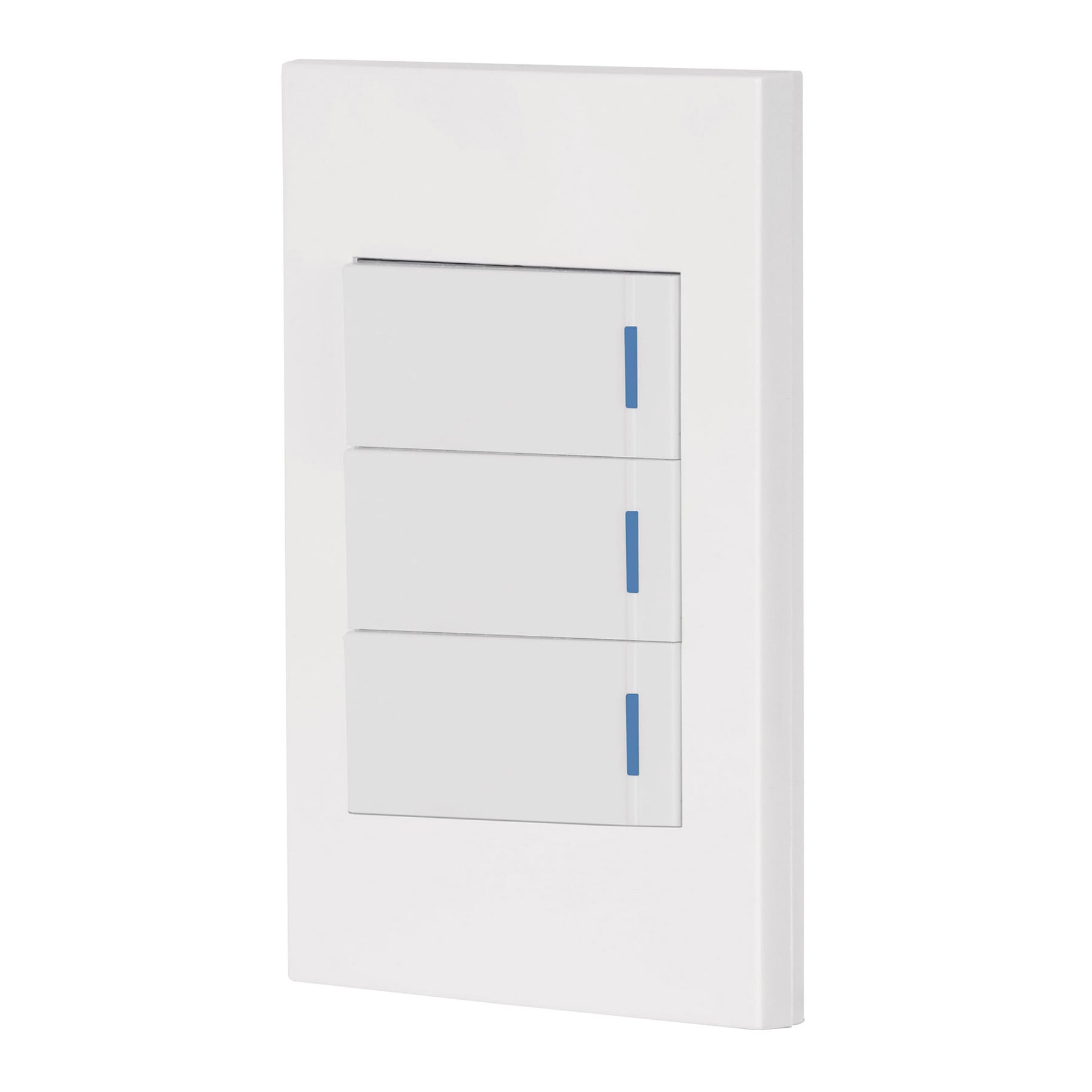 Placa armada 3 interruptores, 1 modulo, Espa–ola, blanco