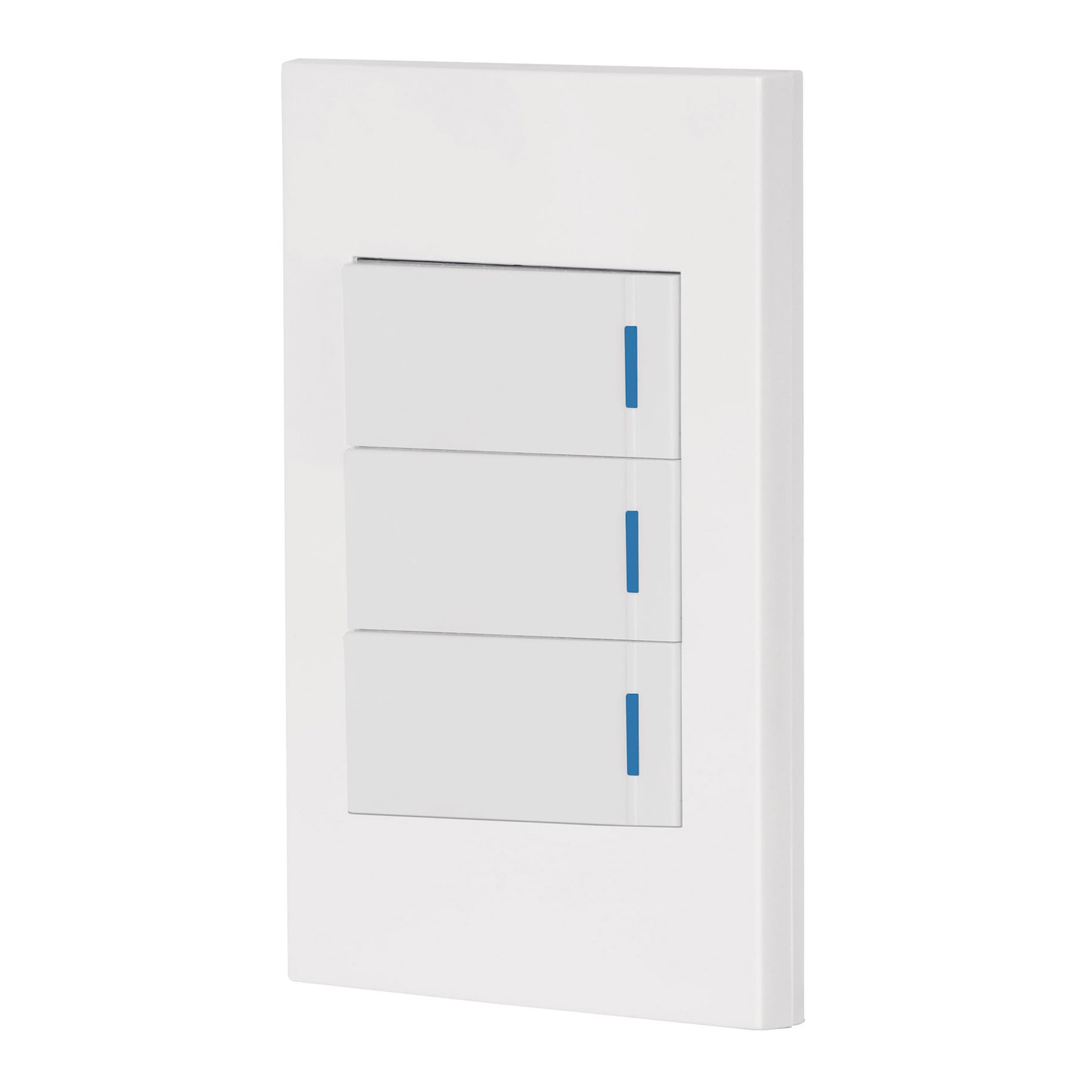 Placa armada 3 interruptores 1de 3vias,1 mod,Espa–ola,blanco