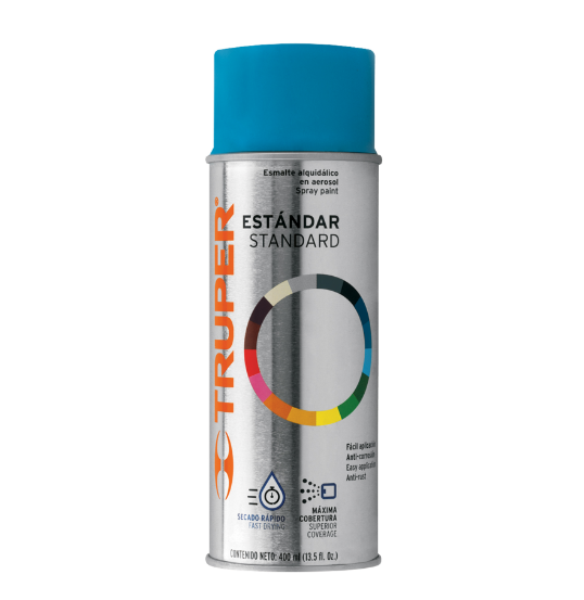 Pintura en aerosol, azul, bote tradicional, 400 ml