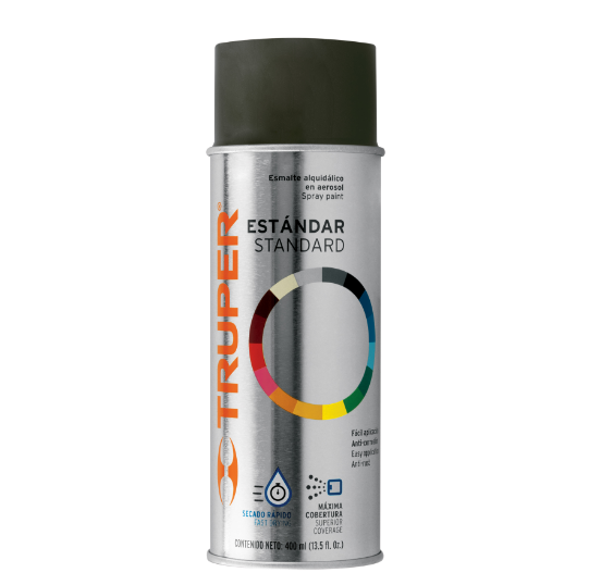 Pintura en aerosol, cafe anodizado, bote tradicional, 400 ml