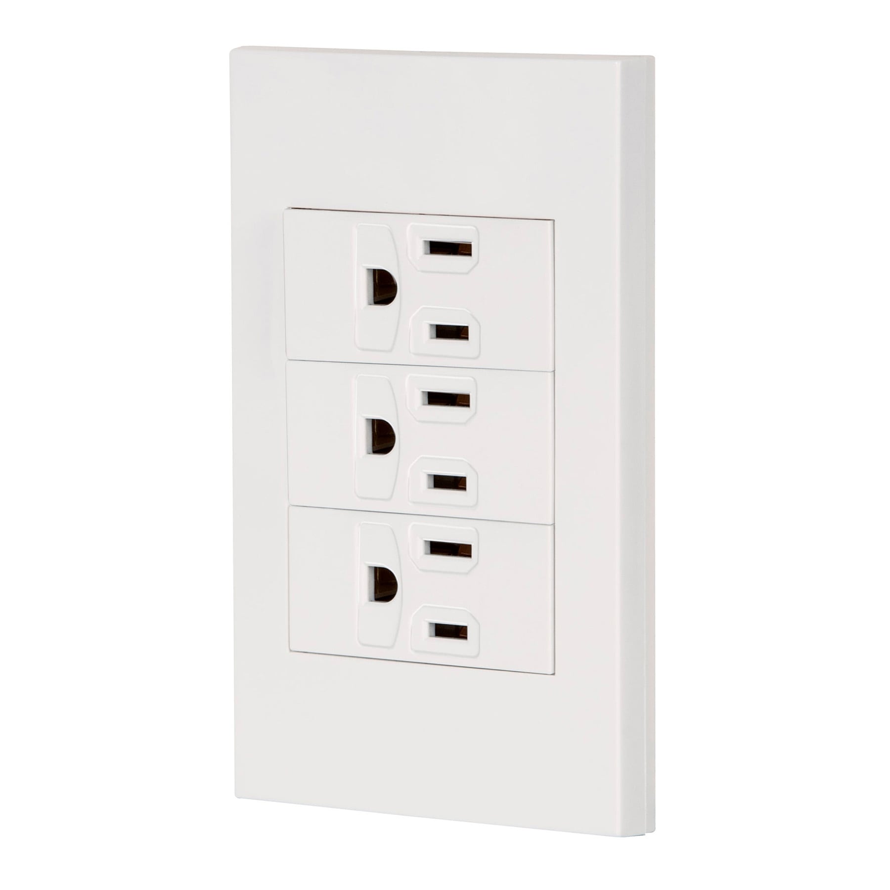 Placa armada 3 contactos, 1 modulo, Espa–ola, blanco