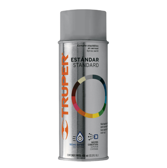 Pintura en aerosol, gris claro, bote tradicional, 400 ml