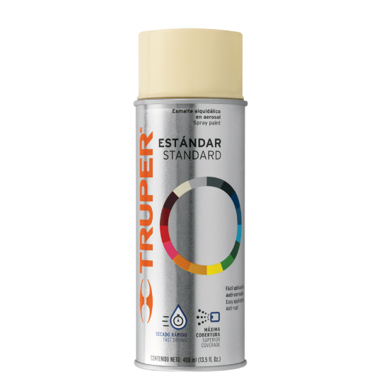 Pintura en aerosol, marfil, bote tradicional, 400 ml