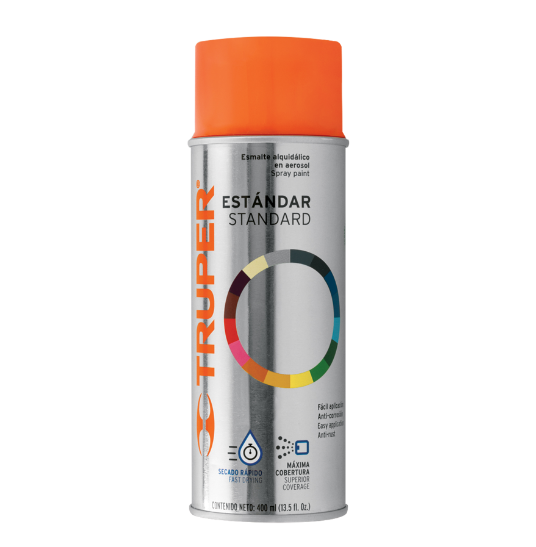 Pintura en aerosol, naranja, bote tradicional, 400 ml