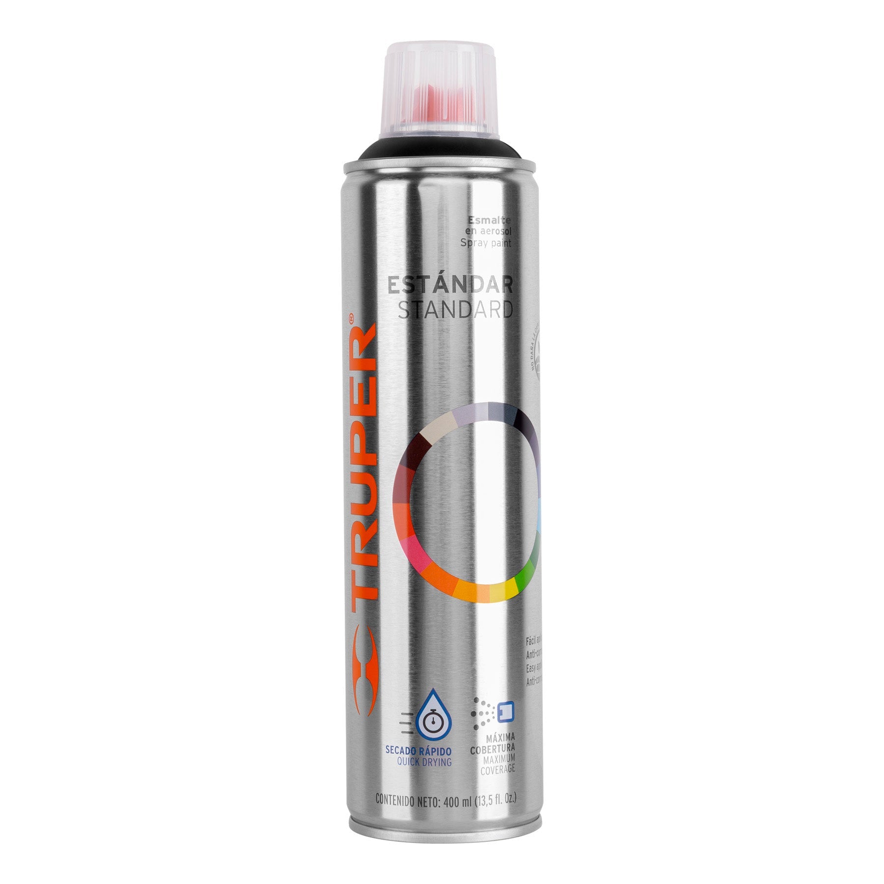 Pintura en aerosol, negro satin, bote esbelto, 400 ml