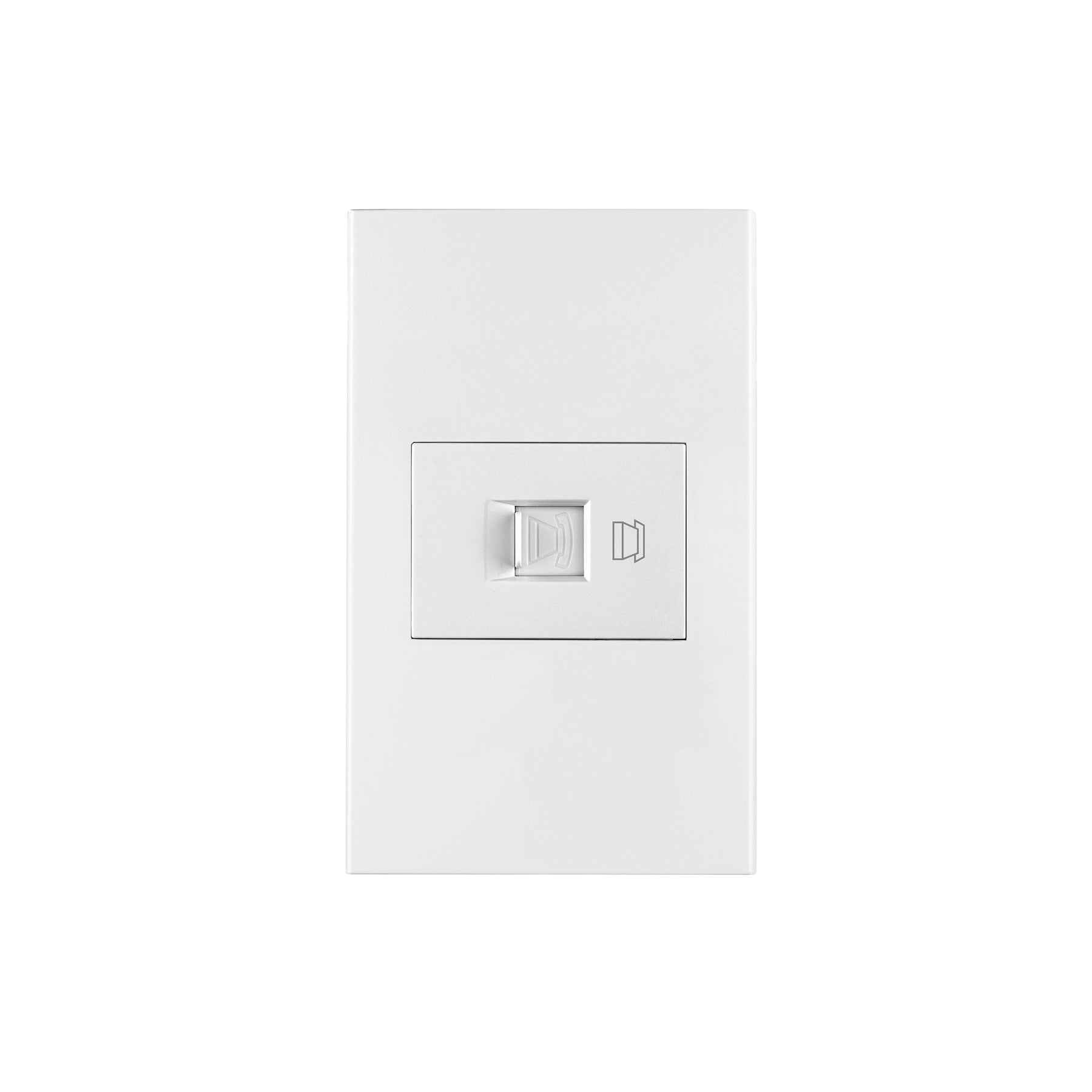 Placa armada 1 toma para telefono, 1.5 mod, Española, blanco
