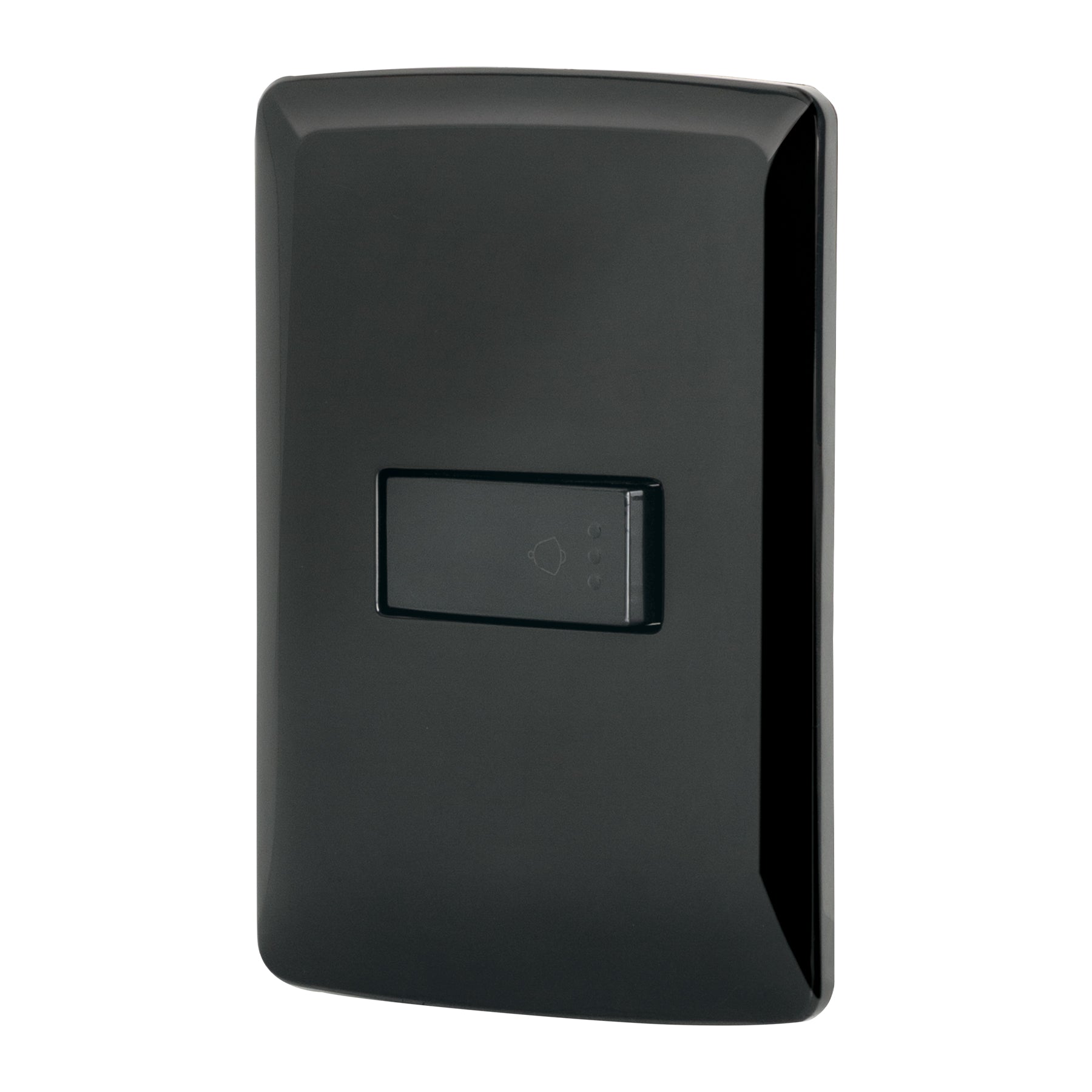 Placa armada con timbre, negro, linea Italiana, Volteck