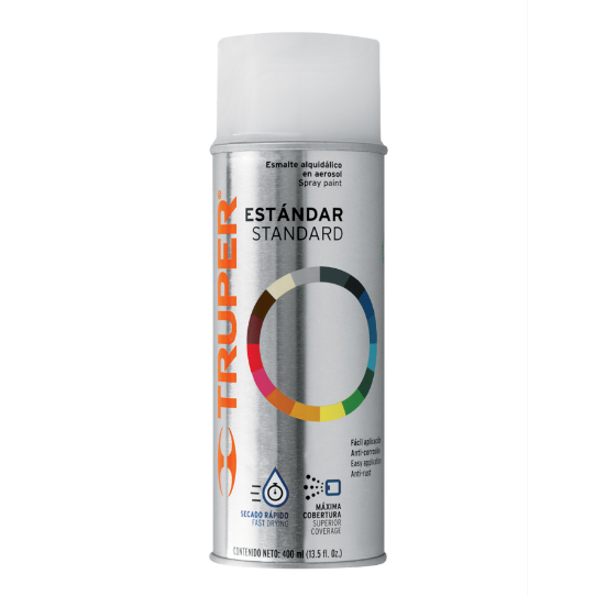 Pintura en aerosol, transparente brillante, bote trad, 400ml