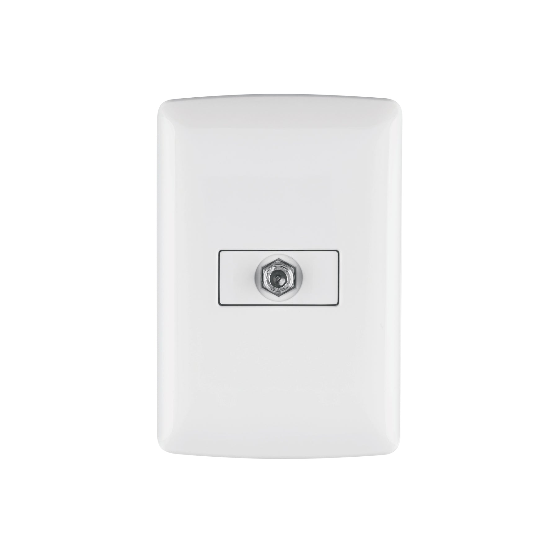 Placa armada con conexion para TV, blanco, linea Italiana