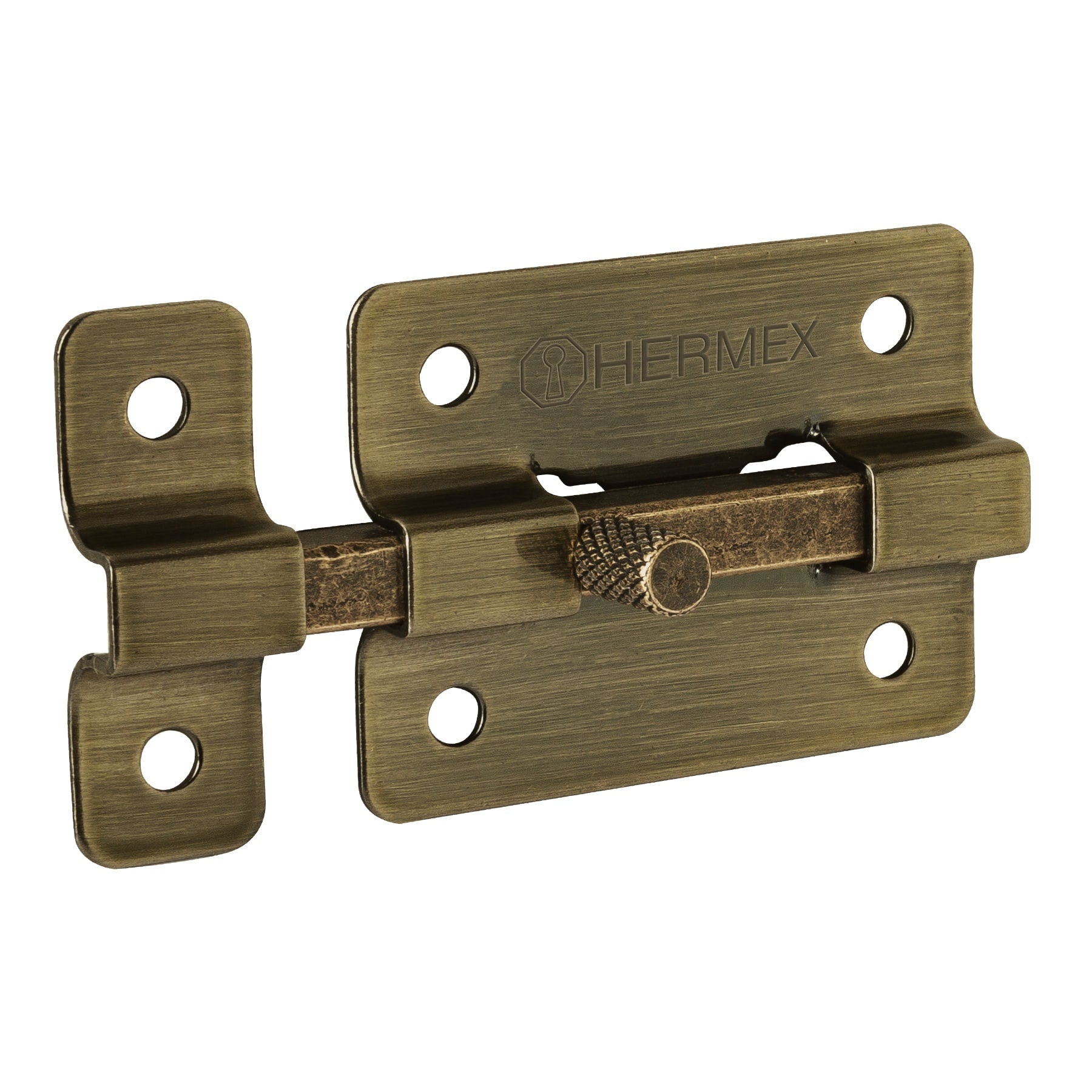 Pasador de barra plana 2', laton antiguo, HERMEX