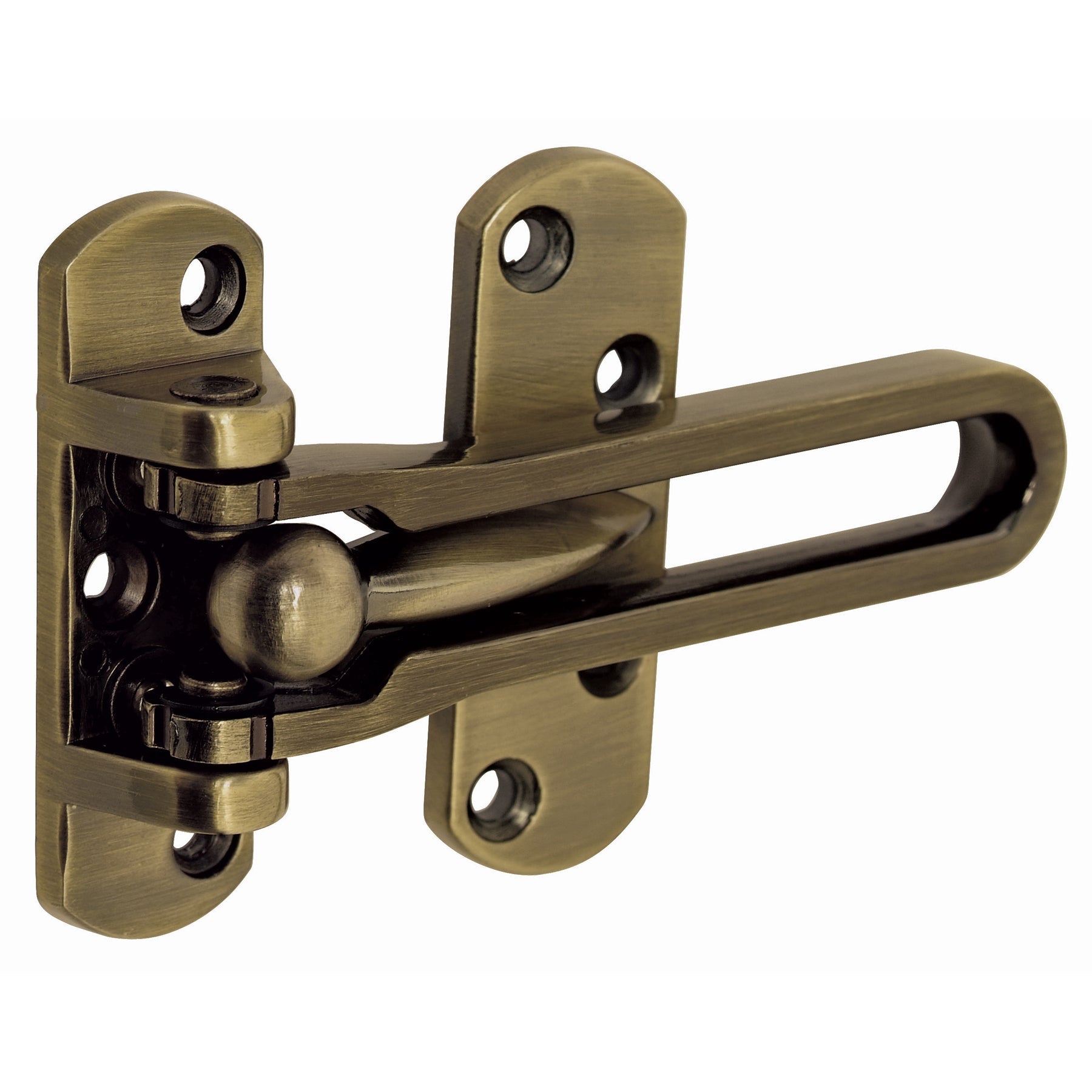 Pasador abatible para puerta, acabado laton antiguo, HERMEX