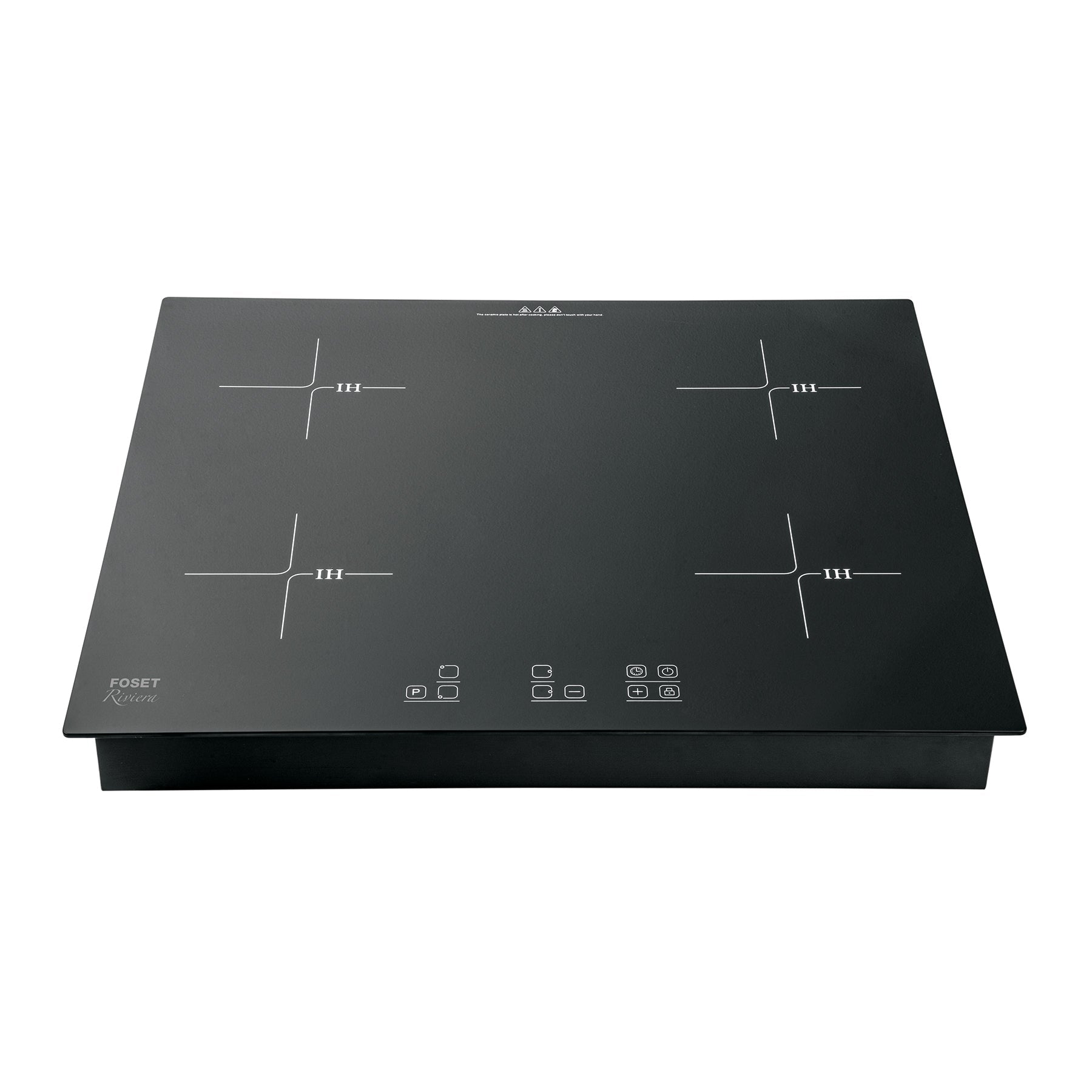 Parrilla induccion empotrable 60cm, 4 quem, vidrio, Riviera