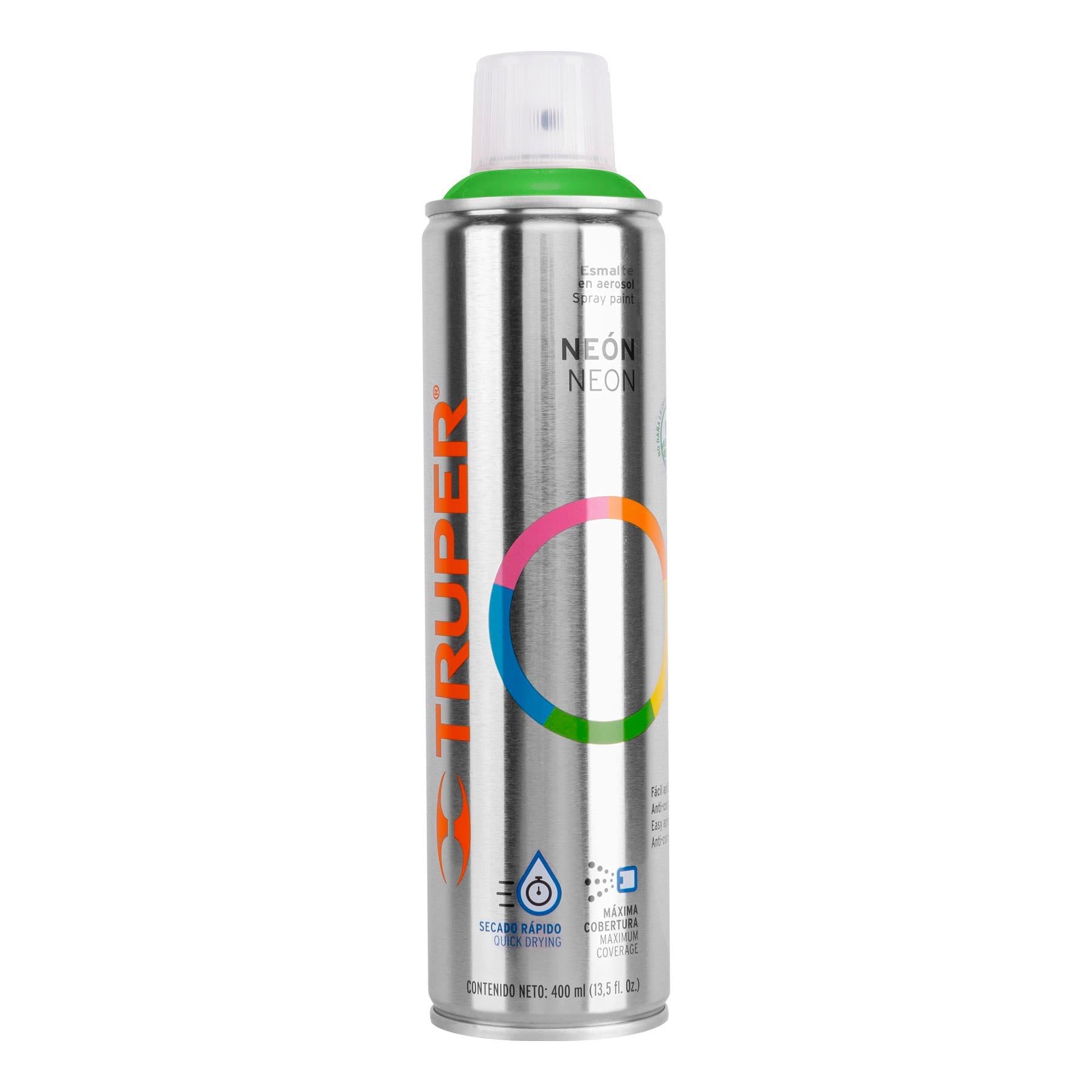 Pintura en aerosol, verde neon, bote esbelto, 400 ml