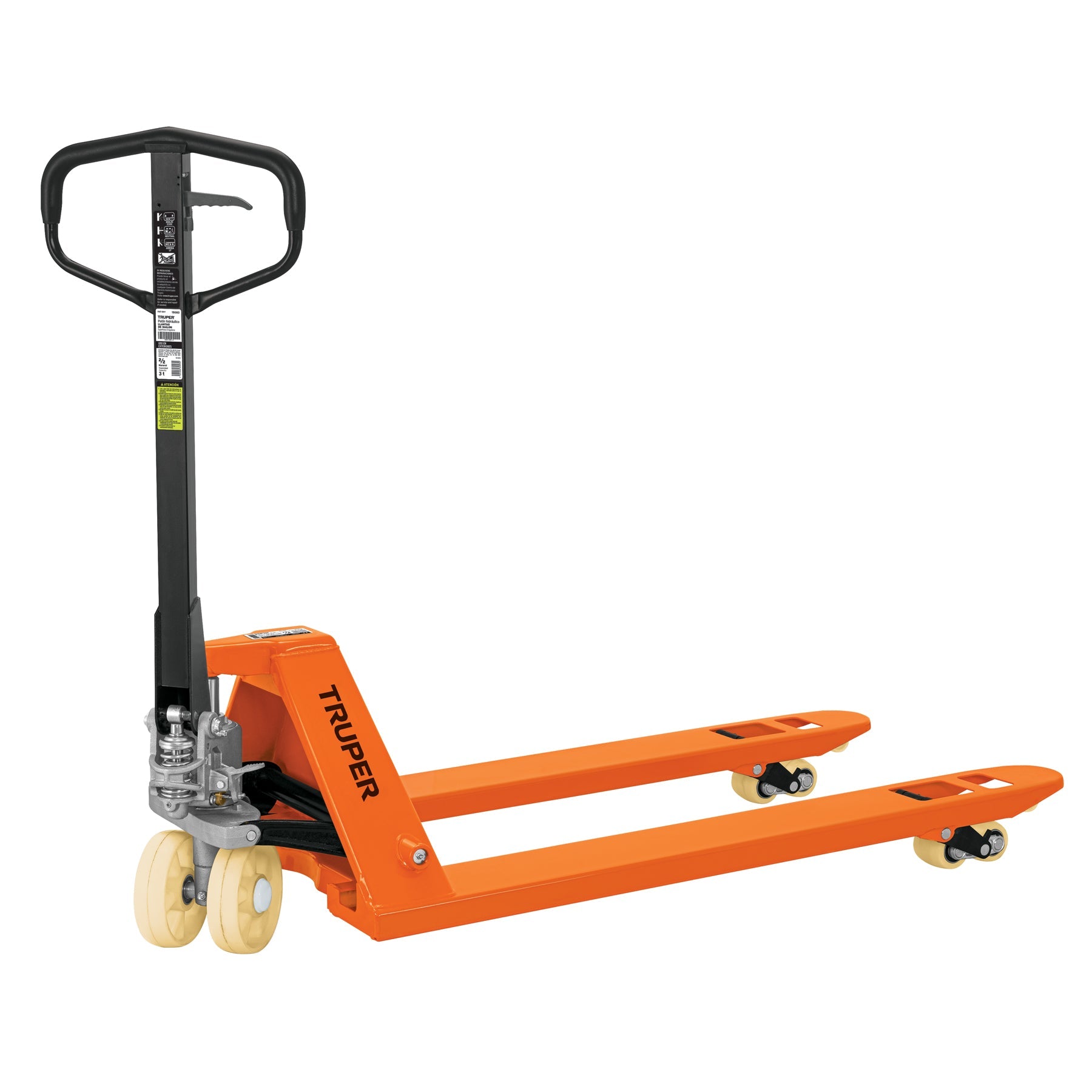 Patin traspaleta 3 ton con ruedas de nylon, Truper