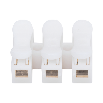 EPCOM POWERLINE - Conector tipo PUSH de 3 Contactos / Para una Conexión Rápida / Puentes de Cables