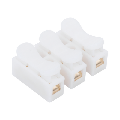 EPCOM POWERLINE - Conector tipo PUSH de 3 Contactos / Para una Conexión Rápida / Puentes de Cables