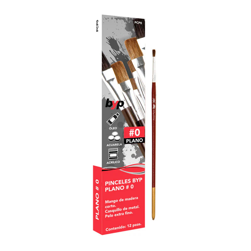 Pincel CAMELUS plano Caja 12 piezas No. 10