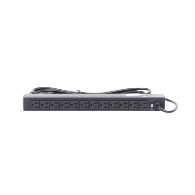 CYBERPOWER - PDU Básico Para Distribución de Energía, Con 12 Tomas NEMA 5-15R Traseras, 1UR, 15 Amp, 120 Vca