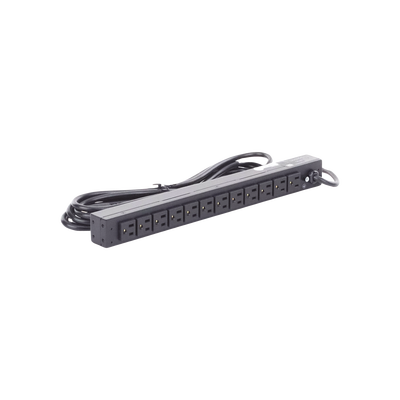 CYBERPOWER - PDU Básico Para Distribución de Energía, Con 12 Tomas NEMA 5-15R Traseras, 1UR, 15 Amp, 120 Vca