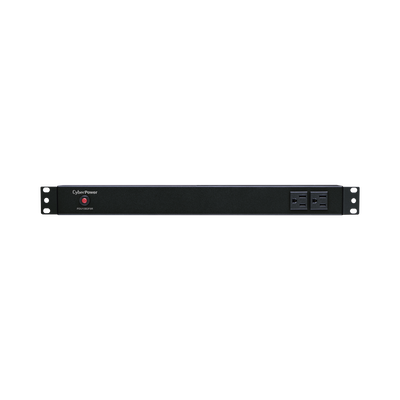 CYBERPOWER - PDU Básico Para Distribución de Energía, Con 8 Tomas NEMA 5-15R Traseras y 2 Tomas 5-15R Frontales, 1UR, 15 Amp, 120 Vca