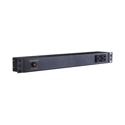 CYBERPOWER - PDU Básico Para Distribución de Energía, Con 8 Tomas NEMA 5-15R Traseras y 2 Tomas 5-15R Frontales, 1UR, 15 Amp, 120 Vca