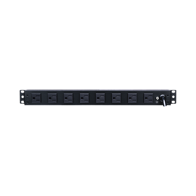 CYBERPOWER - PDU Básico Para Distribución de Energía, Con 8 Tomas NEMA 5-15R Traseras y 2 Tomas 5-15R Frontales, 1UR, 15 Amp, 120 Vca