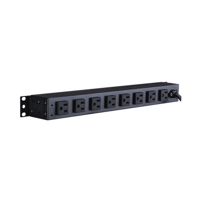 CYBERPOWER - PDU Básico Para Distribución de Energía, Con 8 Tomas NEMA 5-15R Traseras, 1UR, 15 Amp, 120 Vca