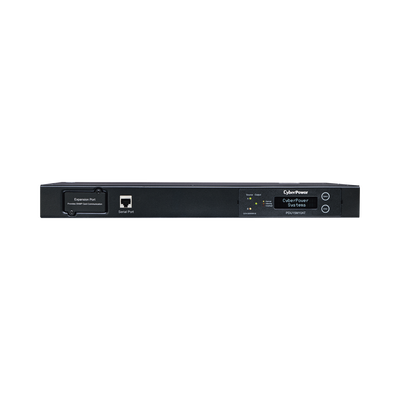 CYBERPOWER - PDU ATS (Fuente Redundante Auto-transferible) Medible, Para Distribución de Energía, 2 Entradas 120 Vca NEMA5-15P, Con 10 Salidas NEMA 5-15R, Horizontal 19in, 1UR