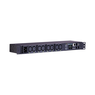 CYBERPOWER - PDU Switchable y Monitoreable por Toma, para Distribución de Energía, Entrada 200-240 Vca NEMA L6-20P, Con 8 Salidas C13, Horizontal 19in, 2UR