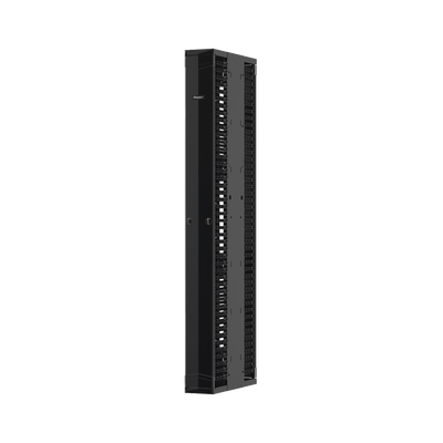 PANDUIT - Organizador Vertical PatchRunner™ Mejorado, Doble (Frontal y Posterior), Para Rack Abierto de 45 Unidades, 12in de Ancho, Color Negro