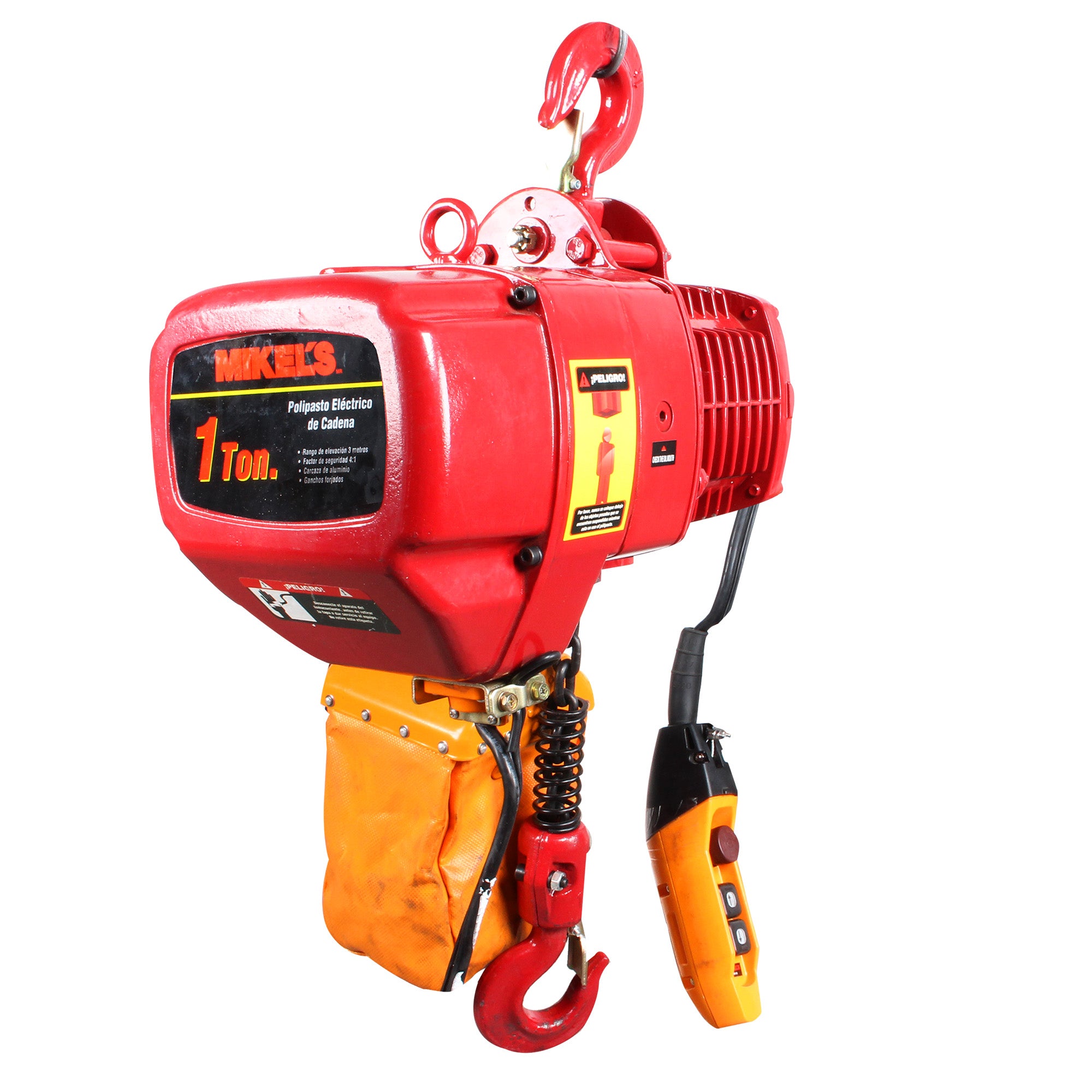 Polipasto eléctrico de cadena (1 ton, cadena 3 mts)