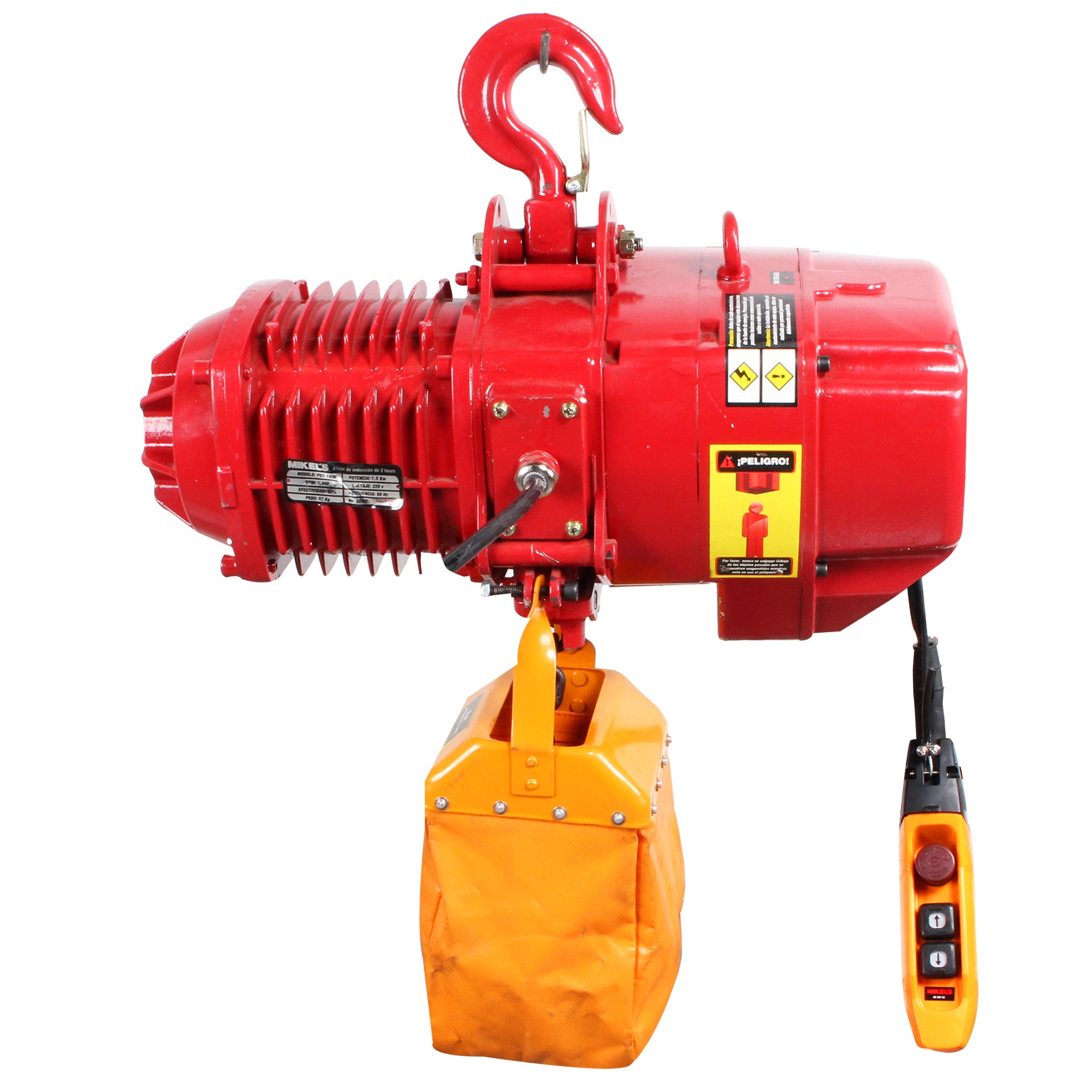 Polipasto eléctrico de cadena (1 ton, cadena 3 mts)