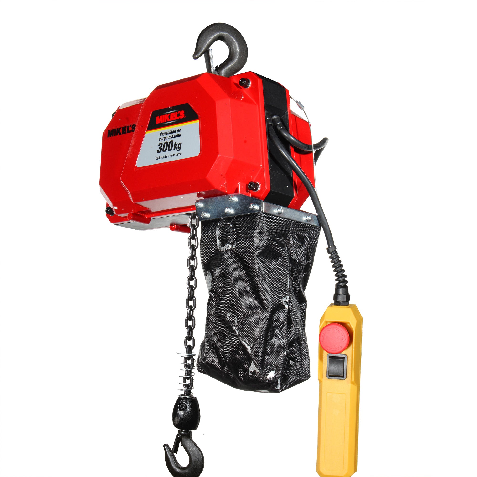 Polipasto eléctrico (300 kgs, cadena 3 mts)