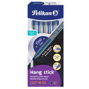 PELIKAN - Boligrafo Pelikan Hang Stick Punto Fino 0.7MM Color Azul C/12