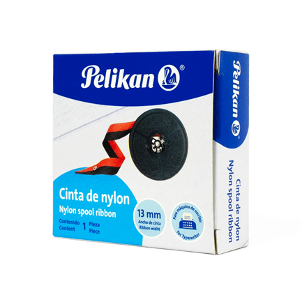 PELIKAN - Cinta de Nylon Pelikan Ribbon 13mm Color Negro/RojoC/1