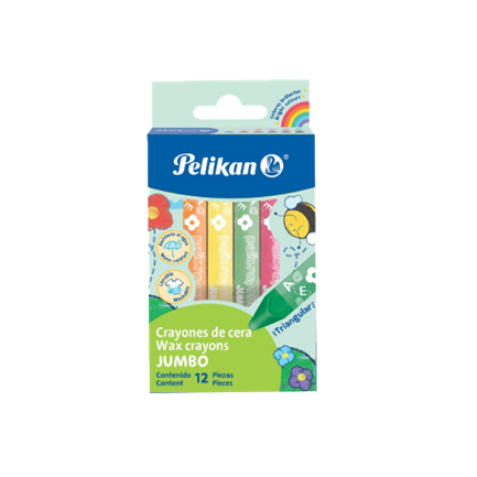 PELIKAN - Crayones Pelikan Jumbo Triangular C/12 Pzas