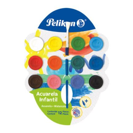 PELIKAN - Pinturas Acuarela Pelikan Infantil C/12 Colores