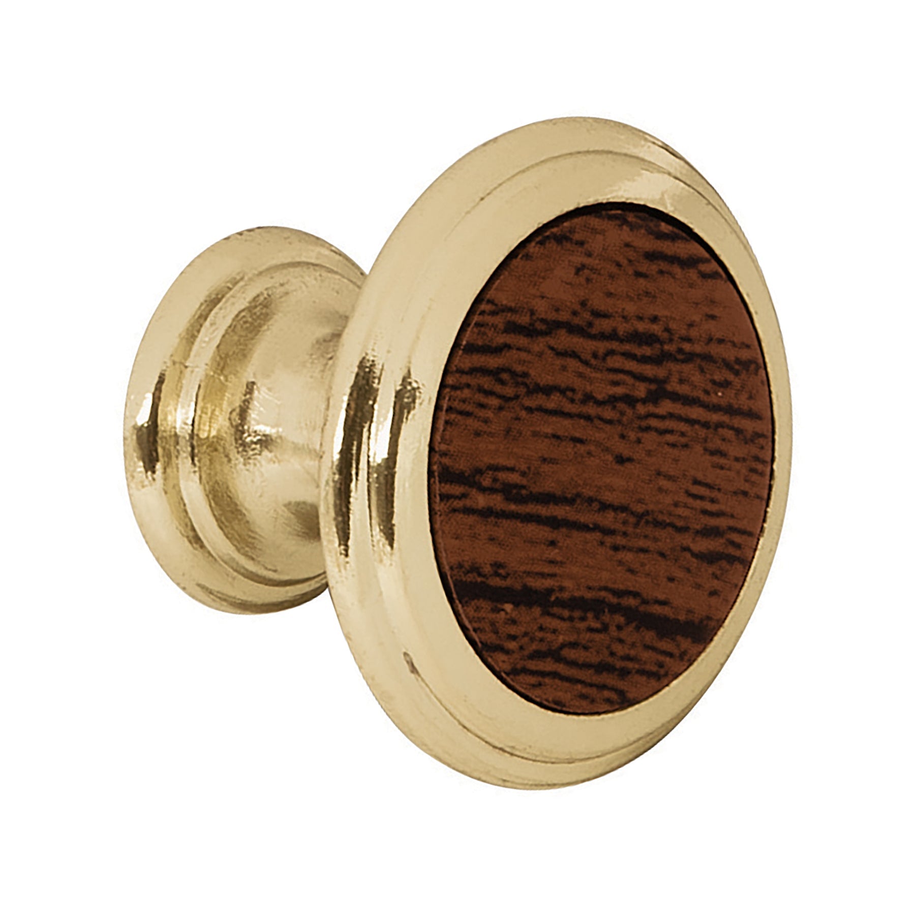Perilla metalica acabado laton brillante, inserto ceramico