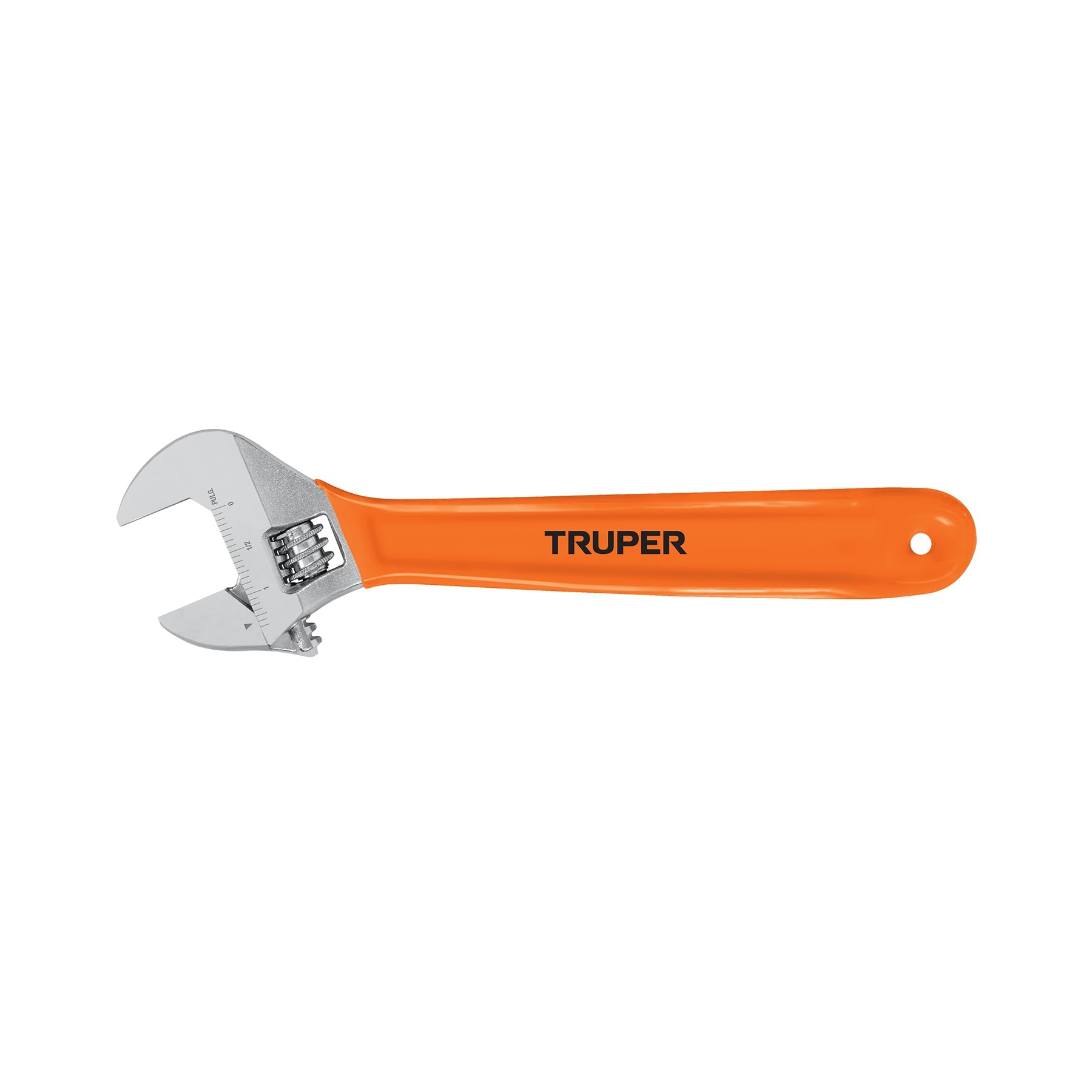 Llave ajustable (perico) 10' cromada mango de PVC, Truper