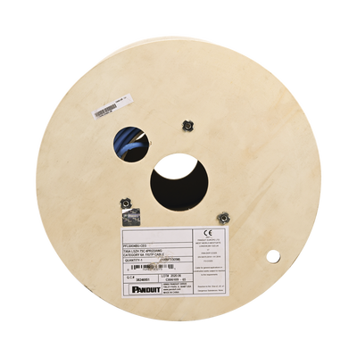 PANDUIT - Bobina de Cable Blindado F/UTP de 4 Pares, Cat6A, Soporte de Aplicaciones 10GBase-T, LSZH (Libre de Gases Tóxicos), Color Azul, 305 Metros (1000 Pies)
