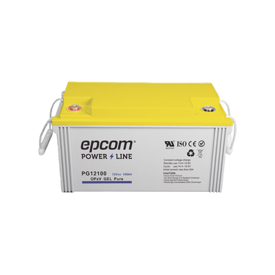 EPCOM POWERLINE - Batería de GEL PURO OPzV / 12 V @ 100 Ah / Ciclo profundo / Uso en Aplicaciones Fotovoltaicas y de Respaldo